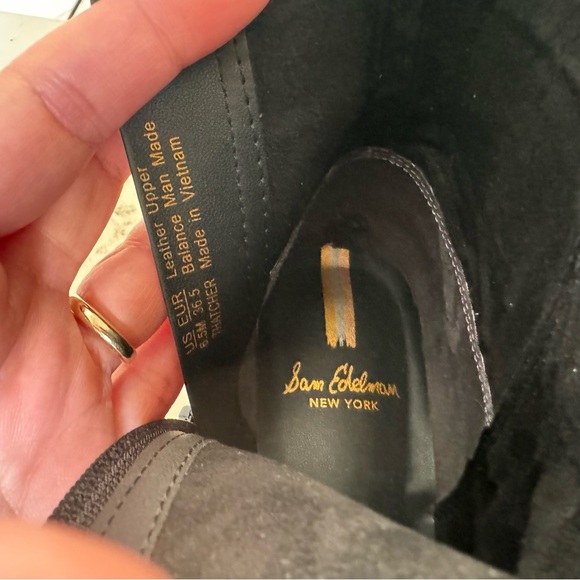 Sam Edelman Womens Thatcher Black Leather Square Toe Ankle Boots US 6.5 EUR 36.5 - Picture 8 of 8